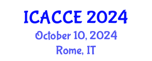 International Conference on Applied Chemistry and Chemical Engineering (ICACCE) October 10, 2024 - Rome, Italy