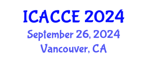 International Conference on Applied Chemistry and Chemical Engineering (ICACCE) September 26, 2024 - Vancouver, Canada
