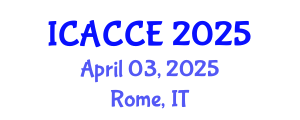 International Conference on Applied Chemistry and Chemical Engineering (ICACCE) April 08, 2025 - Rome, Italy