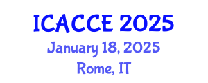International Conference on Applied Chemistry and Chemical Engineering (ICACCE) January 18, 2025 - Rome, Italy