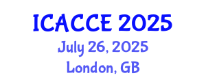 International Conference on Applied Chemistry and Chemical Engineering (ICACCE) July 26, 2025 - London, United Kingdom