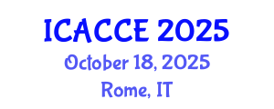 International Conference on Applied Chemistry and Chemical Engineering (ICACCE) October 18, 2025 - Rome, Italy