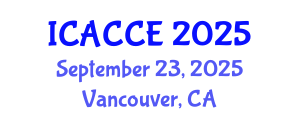 International Conference on Applied Chemistry and Chemical Engineering (ICACCE) September 23, 2025 - Vancouver, Canada