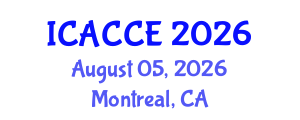 International Conference on Applied Chemistry and Chemical Engineering (ICACCE) August 05, 2026 - Montreal, Canada