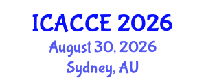 International Conference on Applied Chemistry and Chemical Engineering (ICACCE) August 30, 2026 - Sydney, Australia