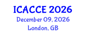 International Conference on Applied Chemistry and Chemical Engineering (ICACCE) December 09, 2026 - London, United Kingdom International Conference on Applied Chemistry and Chemical Engineering (ICACCE) December 09, 2026 - London, United Kingdom