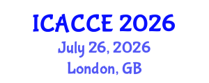 International Conference on Applied Chemistry and Chemical Engineering (ICACCE) July 26, 2026 - London, United Kingdom