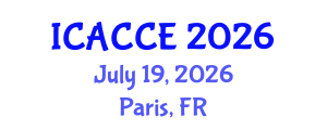 International Conference on Applied Chemistry and Chemical Engineering (ICACCE) July 19, 2026 - Paris, France