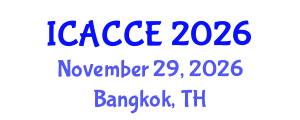 International Conference on Applied Chemistry and Chemical Engineering (ICACCE) November 29, 2026 - Bangkok, Thailand International Conference on Applied Chemistry and Chemical Engineering (ICACCE) November 29, 2026 - Bangkok, Thailand