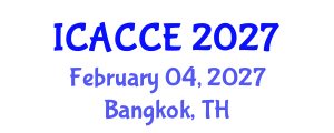 International Conference on Applied Chemistry and Chemical Engineering (ICACCE) February 04, 2027 - Bangkok, Thailand International Conference on Applied Chemistry and Chemical Engineering (ICACCE) February 04, 2027 - Bangkok, Thailand