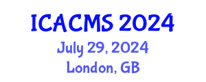 International Conference on Applied Chemistry and Materials Science (ICACMS) July 29, 2024 - London, United Kingdom