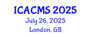 International Conference on Applied Chemistry and Materials Science (ICACMS) July 26, 2025 - London, United Kingdom