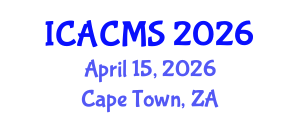 International Conference on Applied Chemistry and Materials Science (ICACMS) April 15, 2026 - Cape Town, South Africa