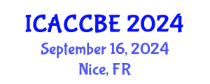 International Conference on Applied Chemistry, Chemical and Biomolecular Engineering (ICACCBE) September 16, 2024 - Nice, France