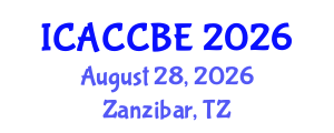 International Conference on Applied Chemistry, Chemical and Biomolecular Engineering (ICACCBE) August 28, 2026 - Zanzibar, Tanzania International Conference on Applied Chemistry, Chemical and Biomolecular Engineering (ICACCBE) August 28, 2026 - Zanzibar, Tanzania
