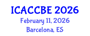 International Conference on Applied Chemistry, Chemical and Biomolecular Engineering (ICACCBE) February 11, 2026 - Barcelona, Spain