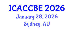 International Conference on Applied Chemistry, Chemical and Biomolecular Engineering (ICACCBE) January 28, 2026 - Sydney, Australia