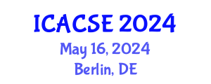 International Conference on Applied Computer Science and Engineering (ICACSE) May 16, 2024 - Berlin, Germany