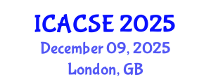 International Conference on Applied Computer Science and Engineering (ICACSE) December 09, 2025 - London, United Kingdom
