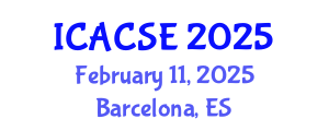 International Conference on Applied Computer Science and Engineering (ICACSE) February 11, 2025 - Barcelona, Spain