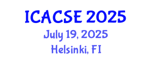 International Conference on Applied Computer Science and Engineering (ICACSE) July 19, 2025 - Helsinki, Finland