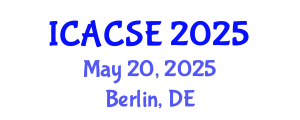 International Conference on Applied Computer Science and Engineering (ICACSE) May 20, 2025 - Berlin, Germany