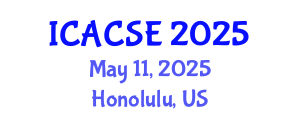 International Conference on Applied Computer Science and Engineering (ICACSE) May 11, 2025 - Honolulu, United States