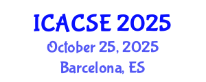 International Conference on Applied Computer Science and Engineering (ICACSE) October 25, 2025 - Barcelona, Spain