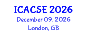 International Conference on Applied Computer Science and Engineering (ICACSE) December 09, 2026 - London, United Kingdom