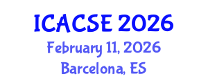 International Conference on Applied Computer Science and Engineering (ICACSE) February 11, 2026 - Barcelona, Spain