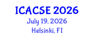 International Conference on Applied Computer Science and Engineering (ICACSE) July 19, 2026 - Helsinki, Finland