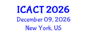 International Conference on Applied Computer Technologies (ICACT) December 09, 2026 - New York, United States International Conference on Applied Computer Technologies (ICACT) December 09, 2026 - New York, United States