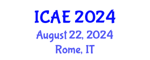 International Conference on Applied Econometrics (ICAE) August 22, 2024 - Rome, Italy