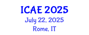 International Conference on Applied Econometrics (ICAE) July 22, 2025 - Rome, Italy