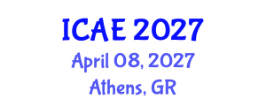 International Conference on Applied Electrochemistry (ICAE) April 08, 2027 - Athens, Greece International Conference on Applied Electrochemistry (ICAE) April 08, 2027 - Athens, Greece