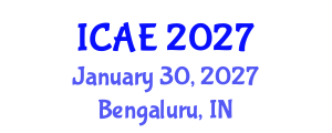 International Conference on Applied Electrochemistry (ICAE) January 30, 2027 - Bengaluru, India International Conference on Applied Electrochemistry (ICAE) January 30, 2027 - Bengaluru, India
