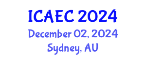 International Conference on Applied Electromagnetics and Communications (ICAEC) December 02, 2024 - Sydney, Australia