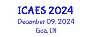 International Conference on Applied Energy Systems (ICAES) December 09, 2024 - Goa, India