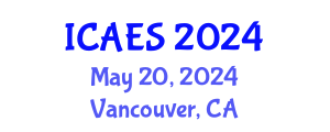 International Conference on Applied Energy Systems (ICAES) May 20, 2024 - Vancouver, Canada