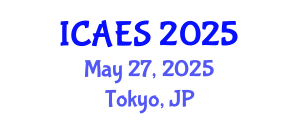 International Conference on Applied Energy Systems (ICAES) May 27, 2025 - Tokyo, Japan