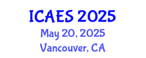 International Conference on Applied Energy Systems (ICAES) May 20, 2025 - Vancouver, Canada