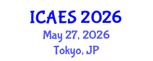 International Conference on Applied Energy Systems (ICAES) May 27, 2026 - Tokyo, Japan