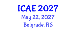 International Conference on Applied Entomology (ICAE) May 22, 2027 - Belgrade, Serbia International Conference on Applied Entomology (ICAE) May 22, 2027 - Belgrade, Serbia