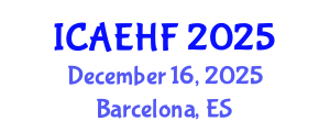 International Conference on Applied Ergonomics and Human Factors (ICAEHF) December 16, 2025 - Barcelona, Spain