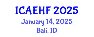 International Conference on Applied Ergonomics and Human Factors (ICAEHF) January 14, 2025 - Bali, Indonesia