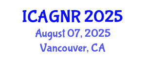 International Conference on Applied Geophysics and Natural Resources (ICAGNR) August 07, 2025 - Vancouver, Canada International Conference on Applied Geophysics and Natural Resources (ICAGNR) August 07, 2025 - Vancouver, Canada