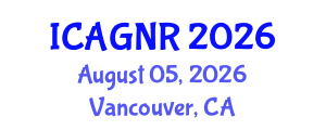 International Conference on Applied Geophysics and Natural Resources (ICAGNR) August 05, 2026 - Vancouver, Canada International Conference on Applied Geophysics and Natural Resources (ICAGNR) August 05, 2026 - Vancouver, Canada