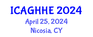 International Conference on Applied Geotechnics, Hydrology and Hydraulic Engineering (ICAGHHE) April 25, 2024 - Nicosia, Cyprus