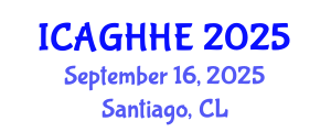 International Conference on Applied Geotechnics, Hydrology and Hydraulic Engineering (ICAGHHE) September 16, 2025 - Santiago, Chile