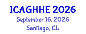 International Conference on Applied Geotechnics, Hydrology and Hydraulic Engineering (ICAGHHE) September 16, 2026 - Santiago, Chile International Conference on Applied Geotechnics, Hydrology and Hydraulic Engineering (ICAGHHE) September 16, 2026 - Santiago, Chile